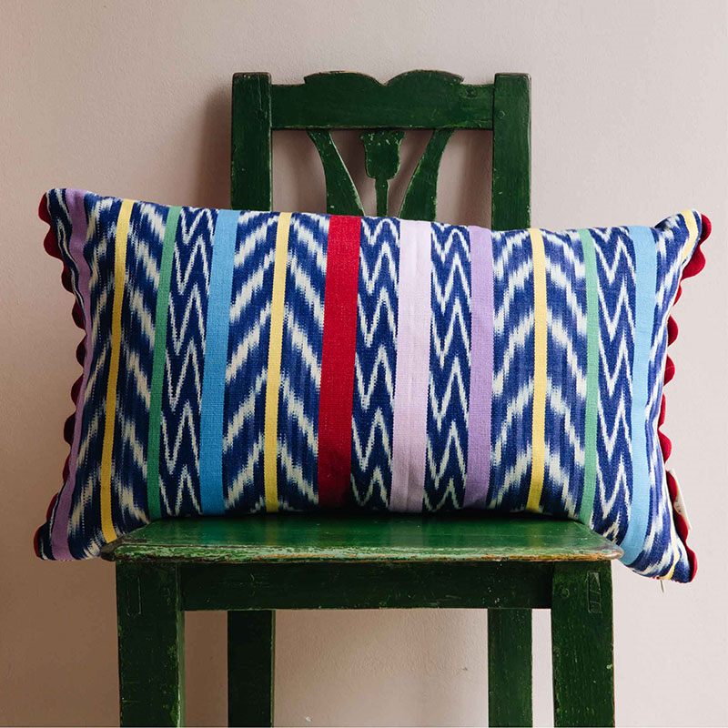 Gloria Cushion, 42 x 70 cm, Blue Multi