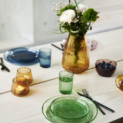 Kusintha Vase, H22 cm, Amber Glass